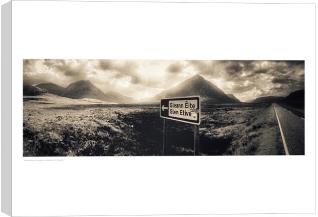 Glen Etive: this way……(Glencoe [Scotland])  Canvas Print by Michael Angus