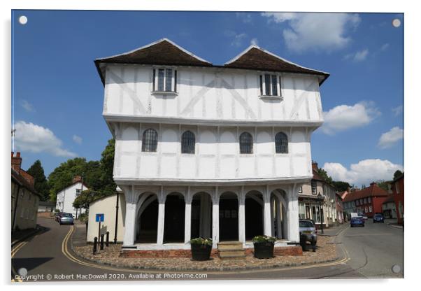 Thaxted Guildhall, Essex Acrylic by Robert MacDowall