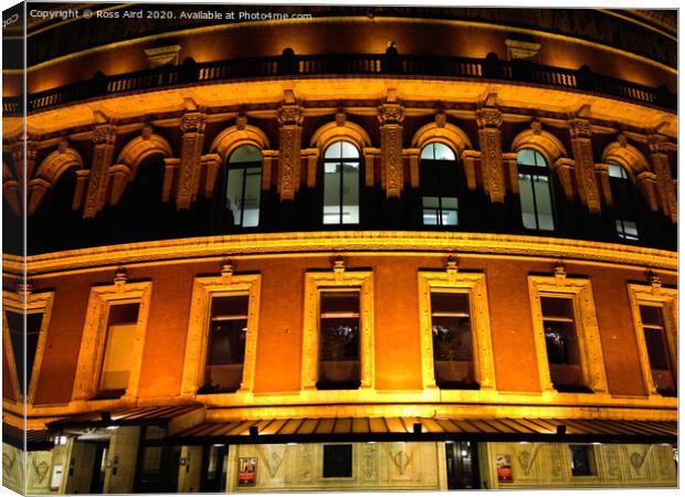 Royal Albert Hall at Night Canvas Print by Ross Aird