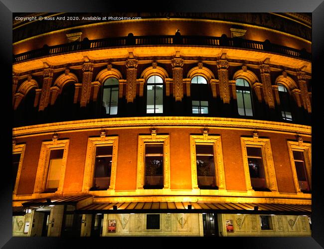 Royal Albert Hall at Night Framed Print by Ross Aird