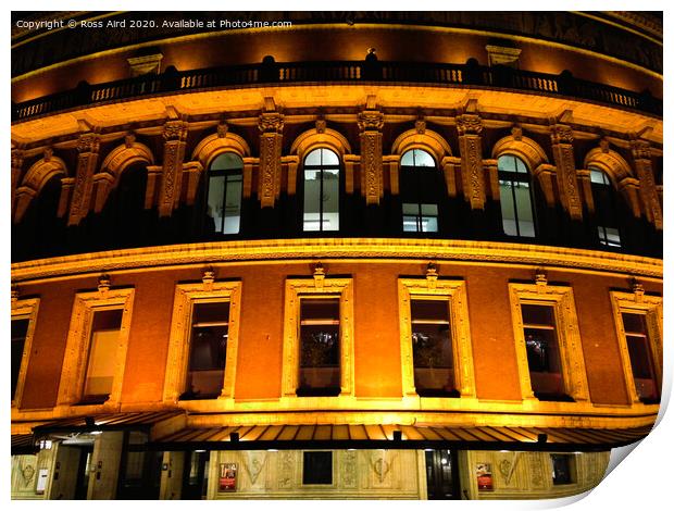 Royal Albert Hall at Night Print by Ross Aird