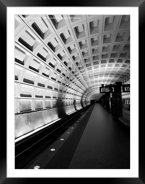 Washington DC Subway B&W  Framed Mounted Print by Ross Aird