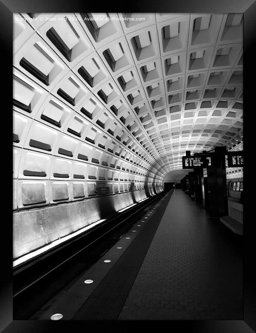 Washington DC Subway B&W  Framed Print by Ross Aird