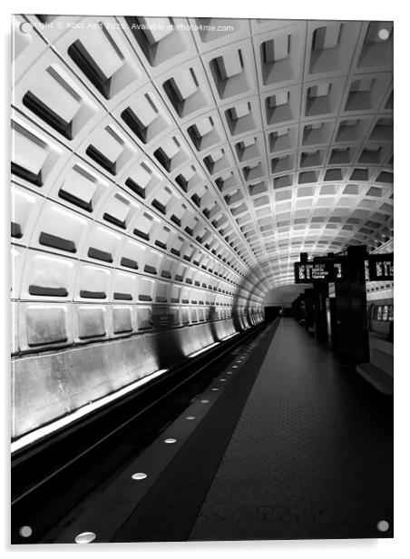 Washington DC Subway B&W  Acrylic by Ross Aird