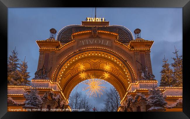 Entrance to the Amusment Park Tivoli in Copenhagen Framed Print by Stig Alenäs