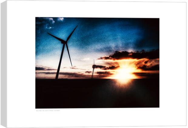 Wind Power: Sunset in Scotland Canvas Print by Michael Angus