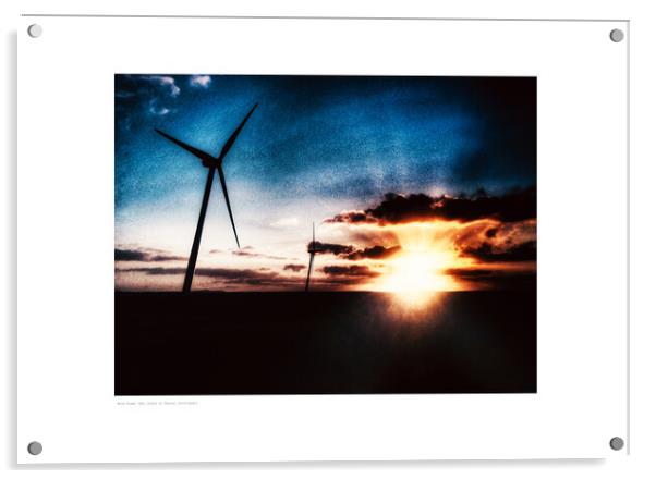 Wind Power: Sunset in Scotland Acrylic by Michael Angus