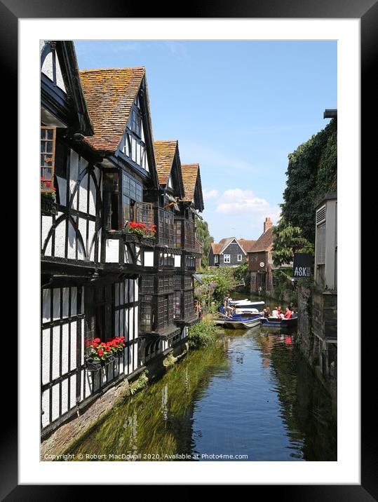 Canal in Canterbury Framed Mounted Print by Robert MacDowall