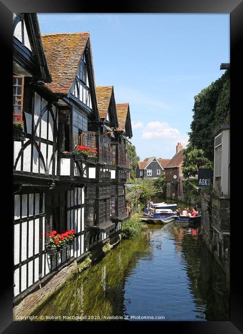 Canal in Canterbury Framed Print by Robert MacDowall