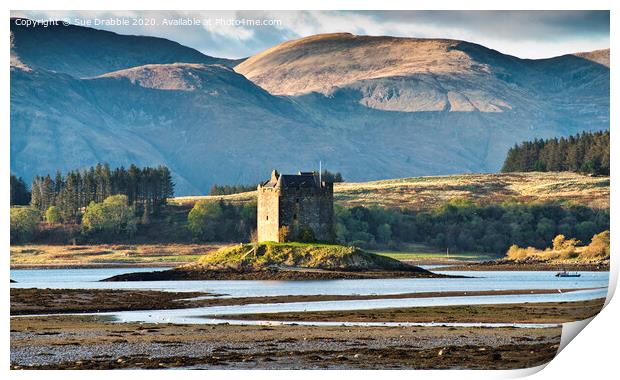 Castle Stalker from Port Appin Print by Susan Cosier
