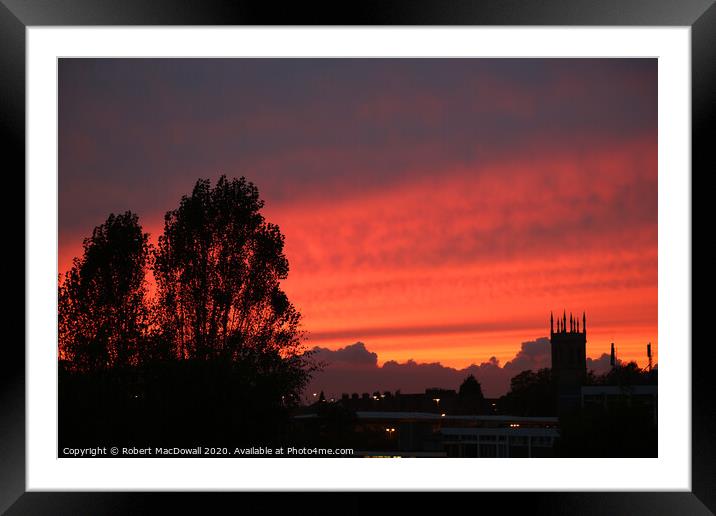 Dusk over Grantham Framed Mounted Print by Robert MacDowall