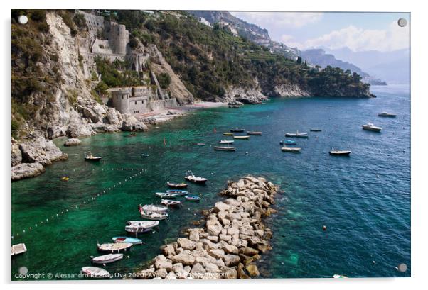 Conca dei Marini Beach - Amalfi  Acrylic by Alessandro Ricardo Uva