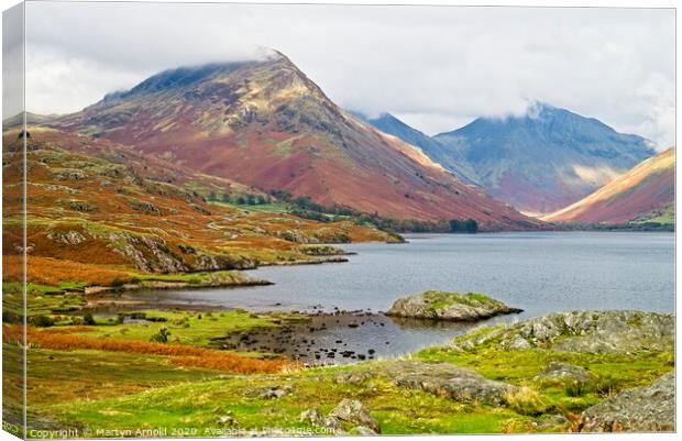 Wast Water Lake and Fells, Lake District Landscape Canvas Print by Martyn Arnold