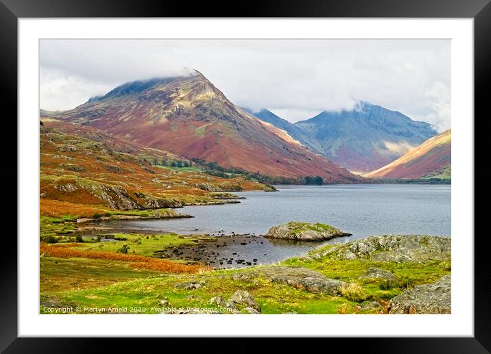 Wast Water Lake and Fells, Lake District Landscape Framed Mounted Print by Martyn Arnold