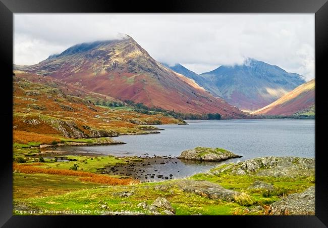 Wast Water Lake and Fells, Lake District Landscape Framed Print by Martyn Arnold