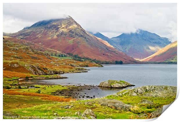 Wast Water Lake and Fells, Lake District Landscape Print by Martyn Arnold