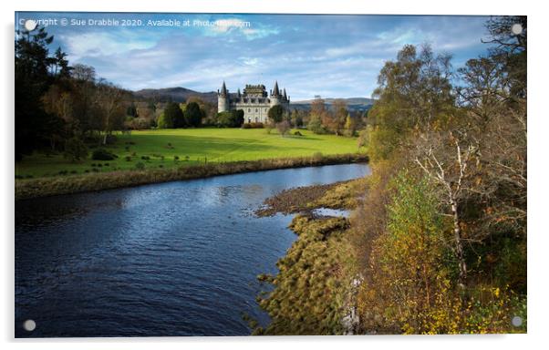 Inveraray Castle and River Aray Acrylic by Susan Cosier