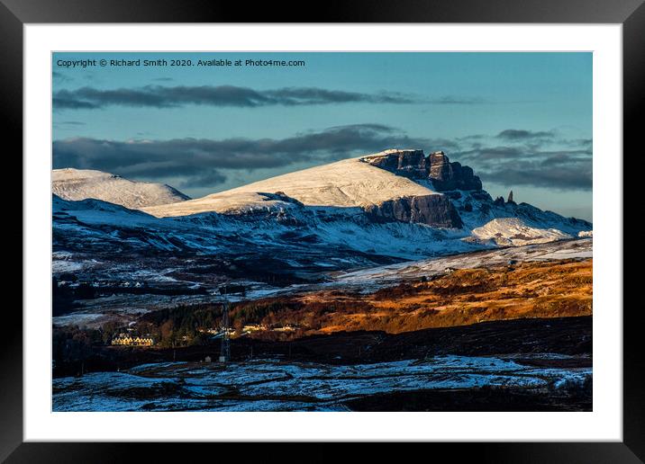 Snow at The Storr Framed Mounted Print by Richard Smith