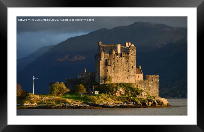 Eilean Donan Castle at sunset Framed Mounted Print by Susan Cosier