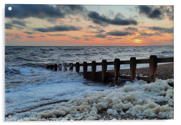 Hastings Seafoam Sunset Acrylic by Mark Ward