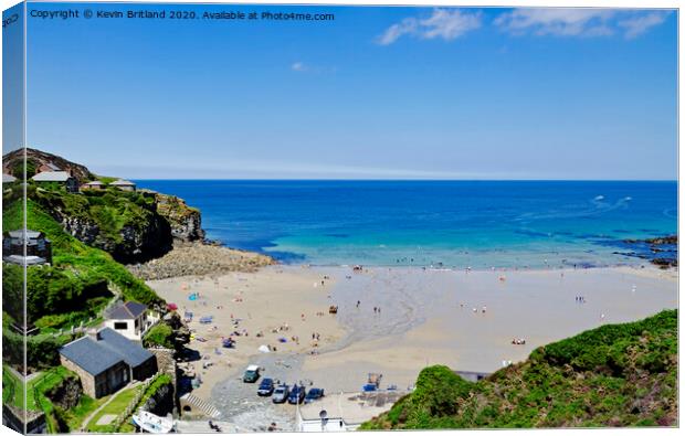 trevaunance cove st agnes in cornwall Canvas Print by Kevin Britland