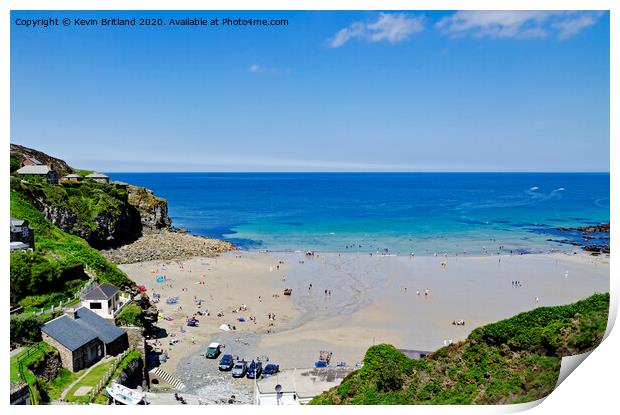 trevaunance cove st agnes in cornwall Print by Kevin Britland
