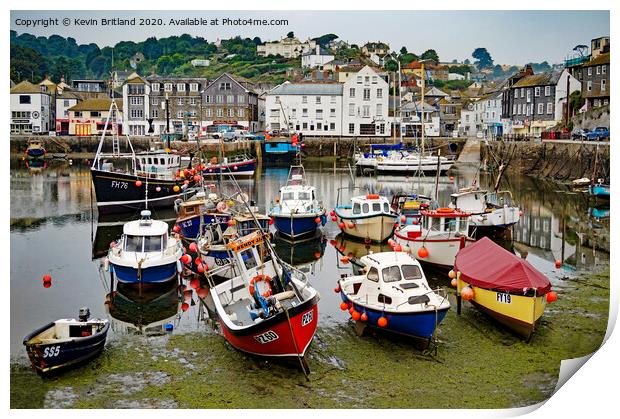  mevagissey harbour cornwall Print by Kevin Britland