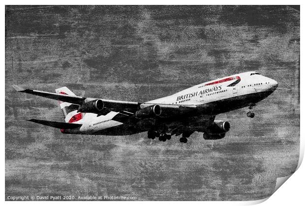 Boeing 747 Weathered Metal Print by David Pyatt