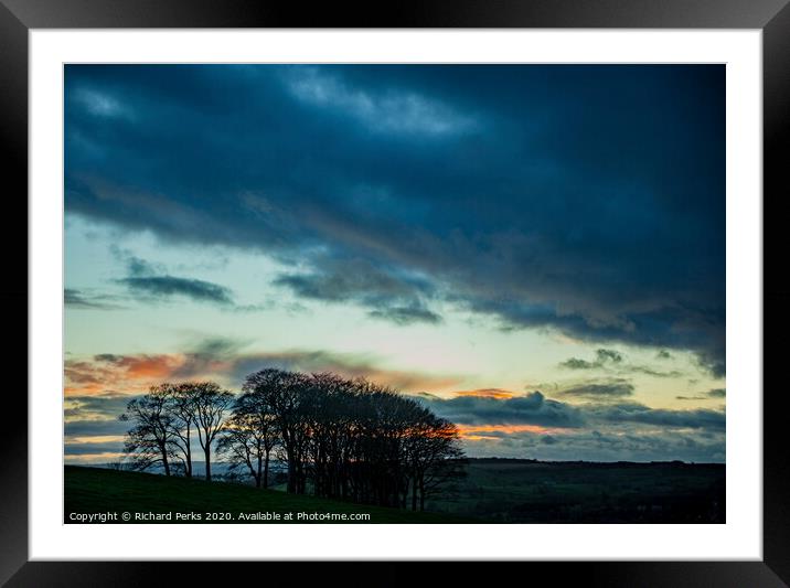 Sunset shadows in Guiseley Framed Mounted Print by Richard Perks