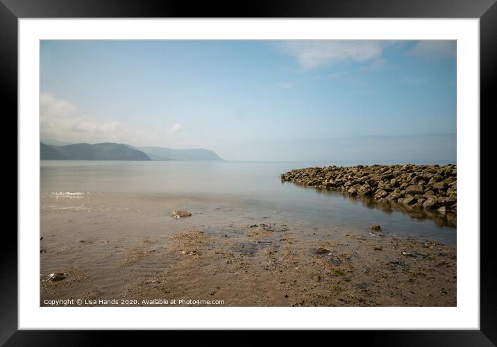 Conwy Bay and Snowdonia Mountains 2 Framed Mounted Print by Lisa Hands