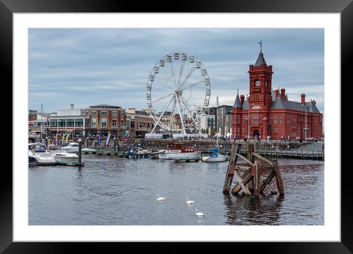 Cardiff Quay from Waterfront Park Framed Mounted Print by Wendy Williams CPAGB