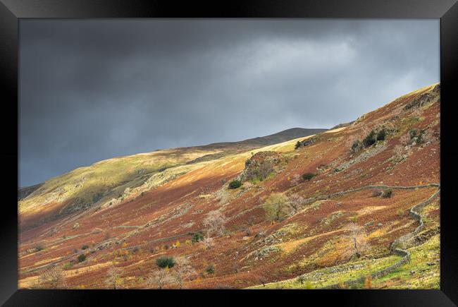 Great wall Lake District Framed Print by Jonathon barnett