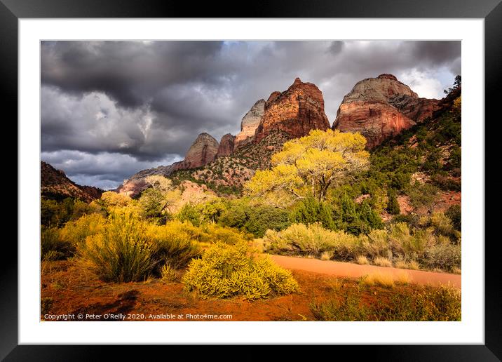 Gathering Storm over The Watchman Framed Mounted Print by Peter O'Reilly