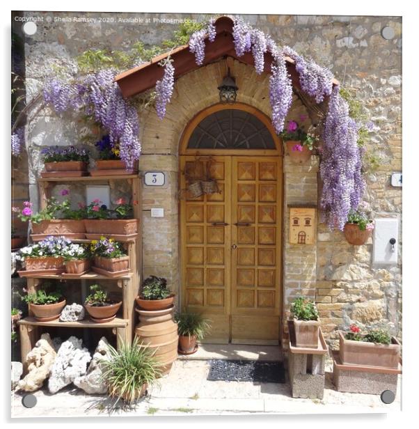 Tuscan doorway  Acrylic by Sheila Ramsey