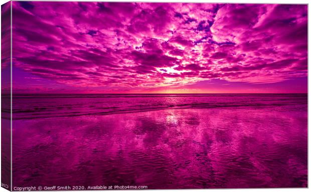 Pink Delight Sunset Canvas Print by Geoff Smith