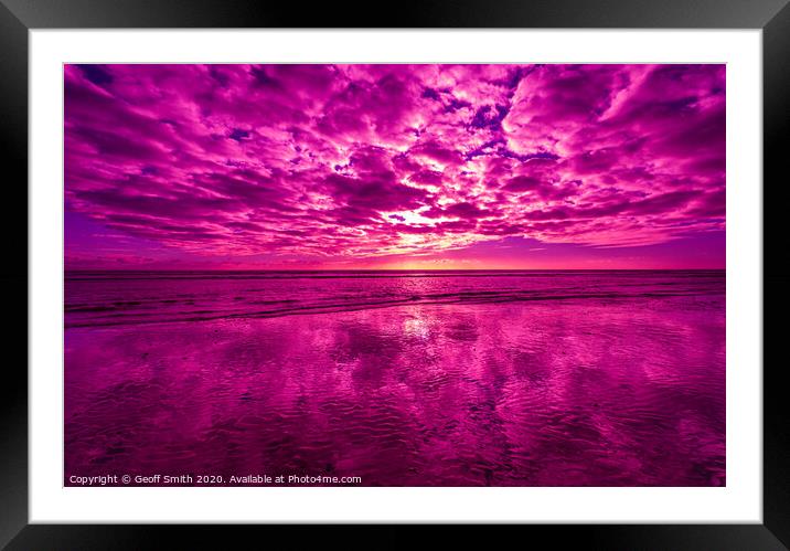 Pink Delight Sunset Framed Mounted Print by Geoff Smith