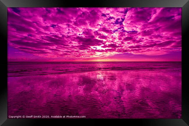 Pink Delight Sunset Framed Print by Geoff Smith