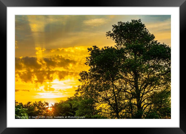 Summer Sunrise at Dawn Framed Mounted Print by Geoff Smith