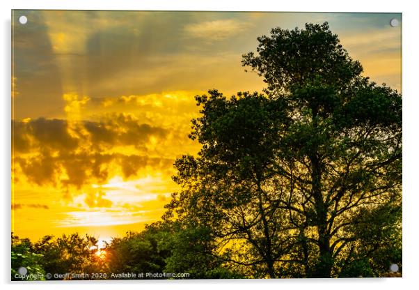 Summer Sunrise at Dawn Acrylic by Geoff Smith