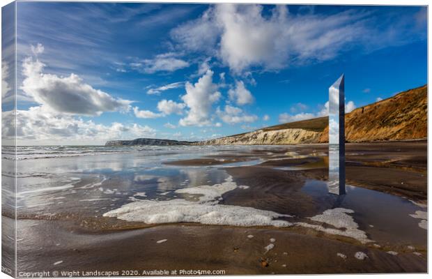 Compton Monolith Isle Of Wight Canvas Print by Wight Landscapes