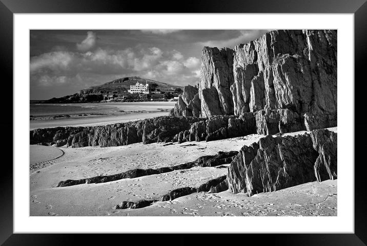 Bigbury on Sea & Burgh Island Panorama Framed Mounted Print by Darren Galpin