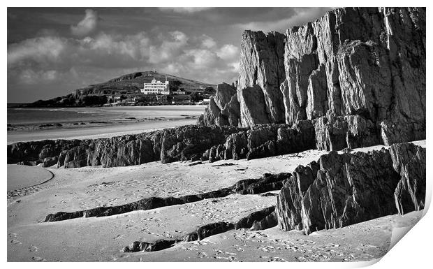 Bigbury on Sea & Burgh Island Panorama Print by Darren Galpin