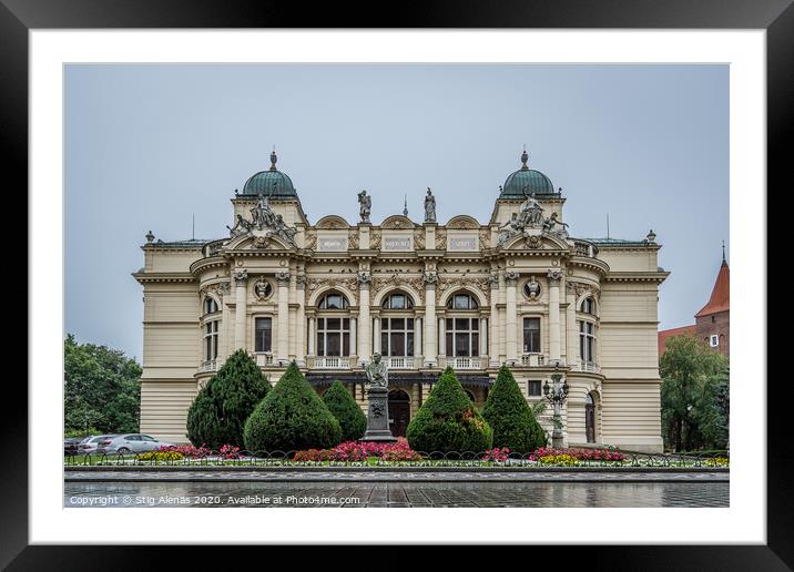 Juliusz Slowacki Theatre in krakow Framed Mounted Print by Stig Alenäs