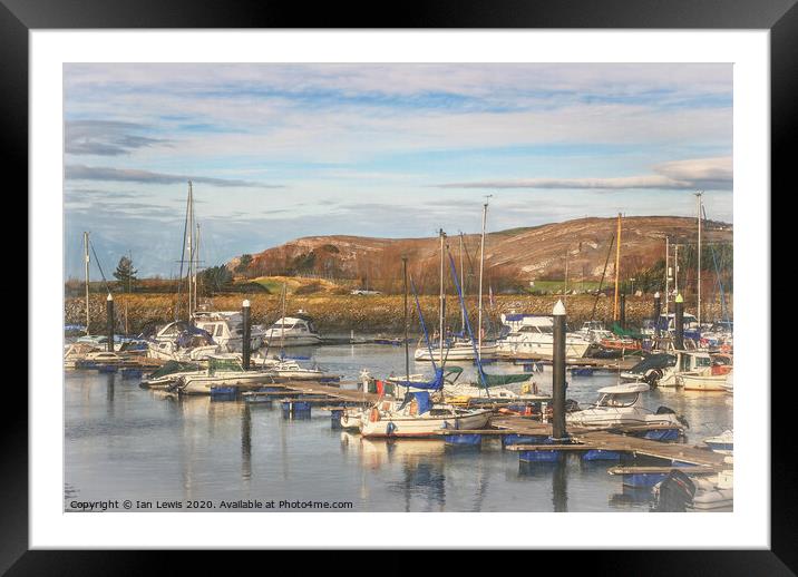 The Marina At Conwy Framed Mounted Print by Ian Lewis
