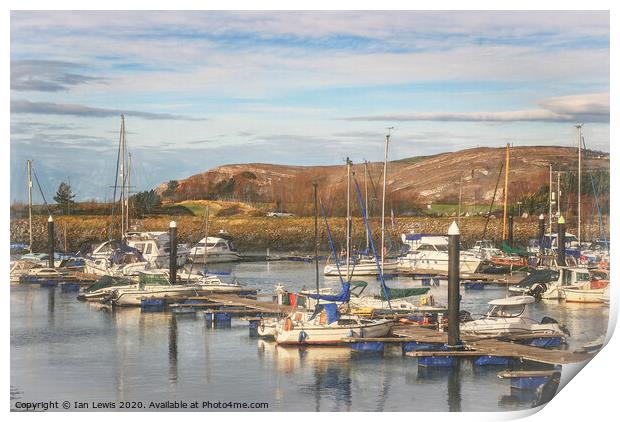The Marina At Conwy Print by Ian Lewis
