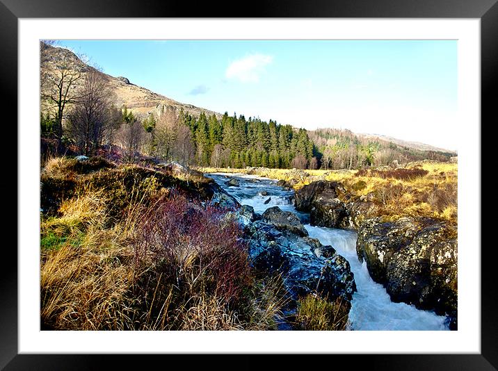 White Water on the River Duddon Framed Mounted Print by Trevor Kersley RIP