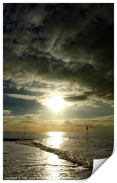 West Norfolk Sunset Print by Sally Lloyd