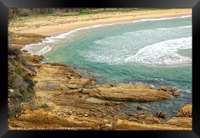 Nelson Beach - Sapphire Coast Framed Print by Laszlo Konya