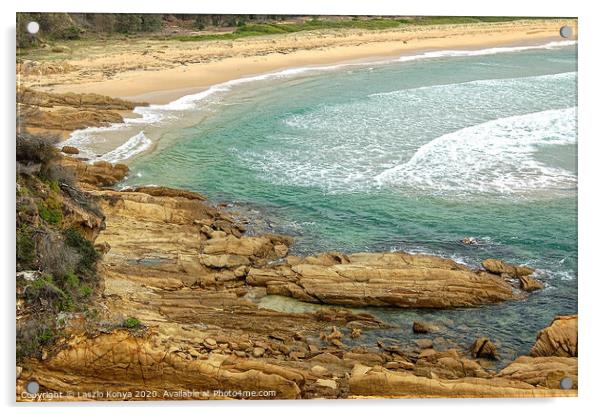Nelson Beach - Sapphire Coast Acrylic by Laszlo Konya