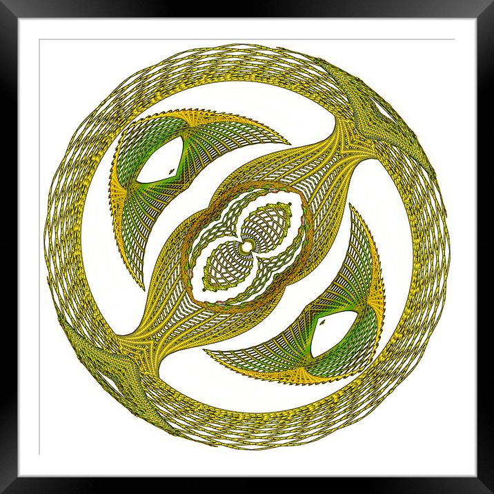 Digital String Art created as a Scalable Vector Gr Framed Mounted Print by Terry Senior